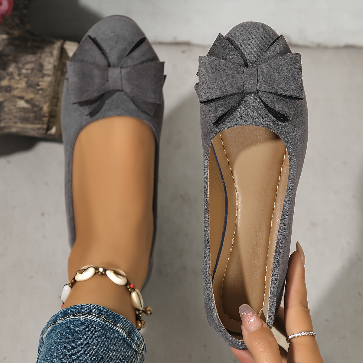 Camaly | Comfort Ballet Flats Made of Velvet