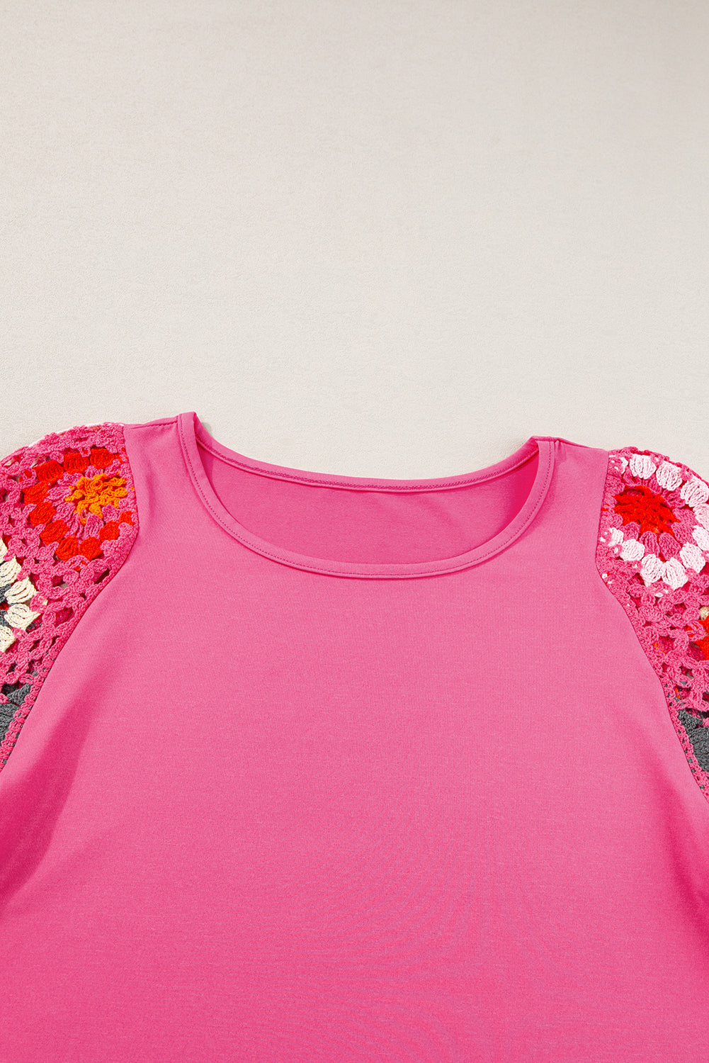 Meribeth | Crochet Top with Floral Pattern