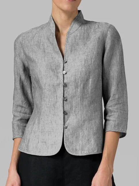 Women’s Elegant Button-Up Jacket Blouse