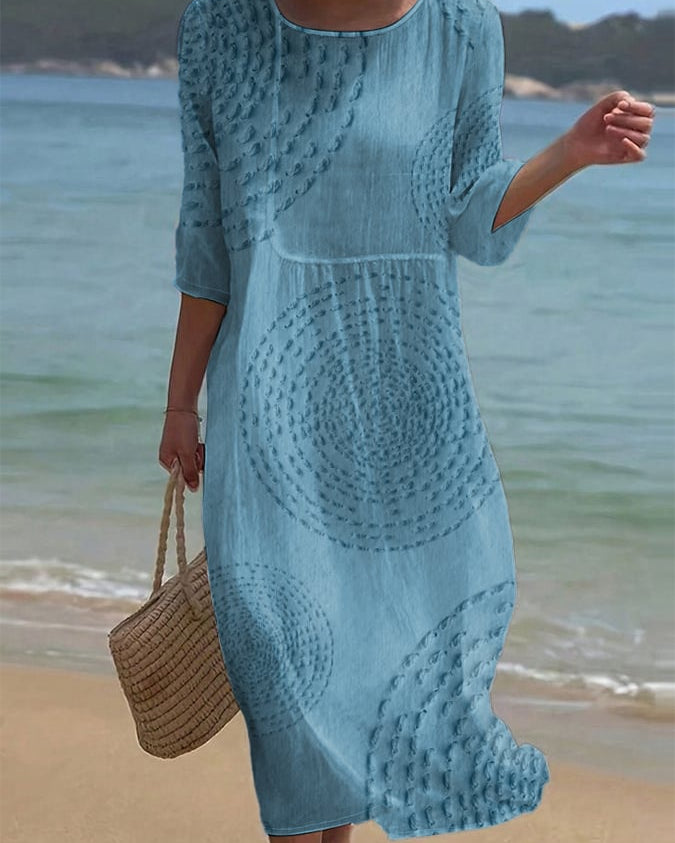 Embroidered Casual Women's Dress
