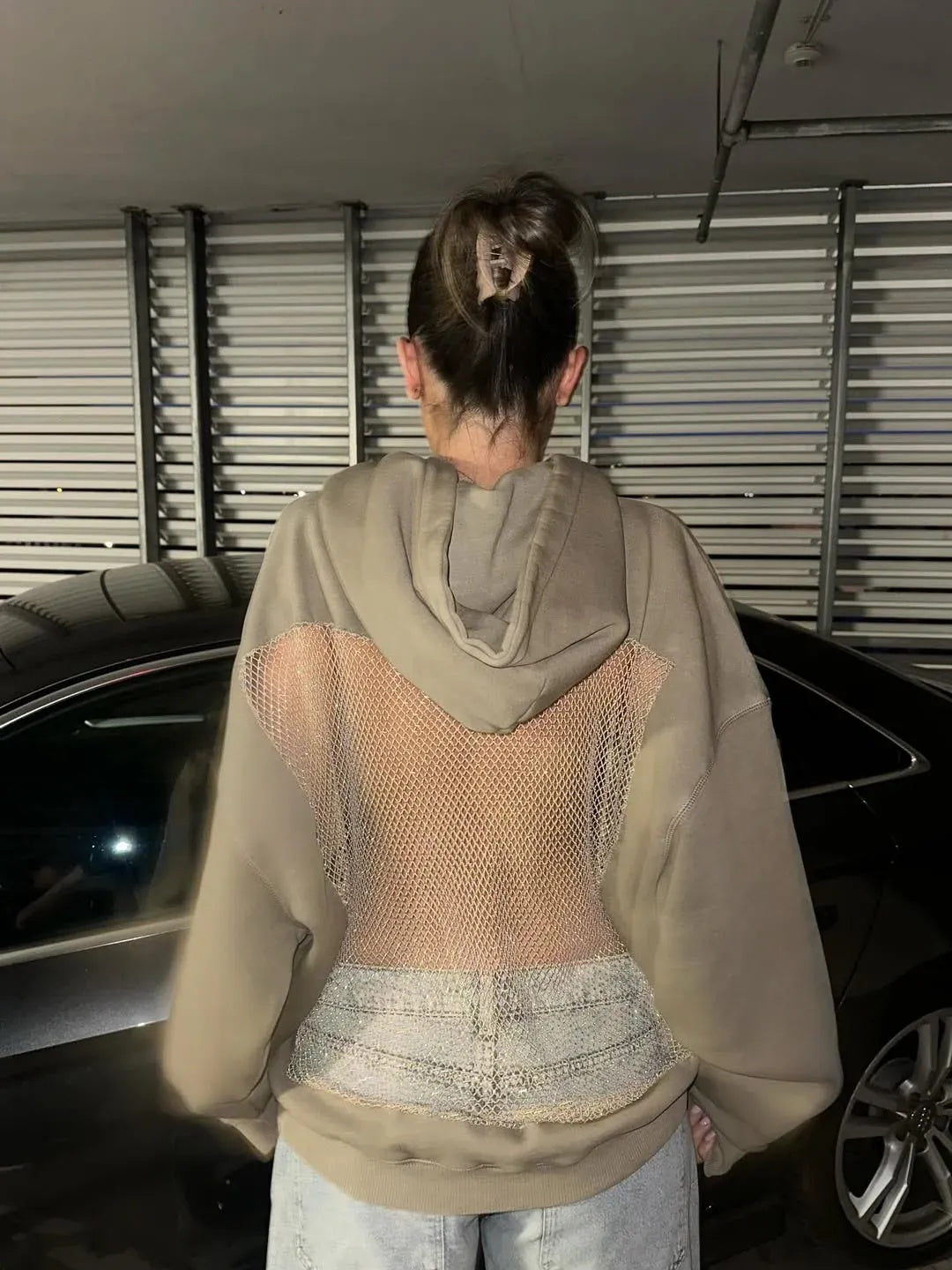 Women's Hoodie | Oversized with Decorative Application on the Back