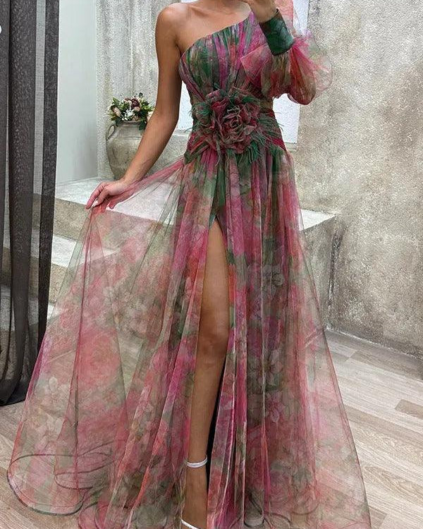 Grace | Beauty Floral Pleated Maxi Dress