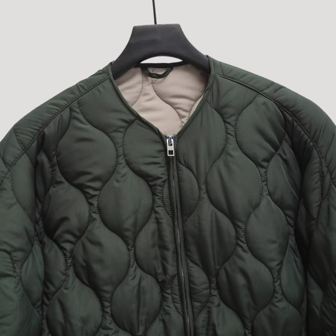 Women's Quilted Jacket | Lightweight Short Jacket with Pockets