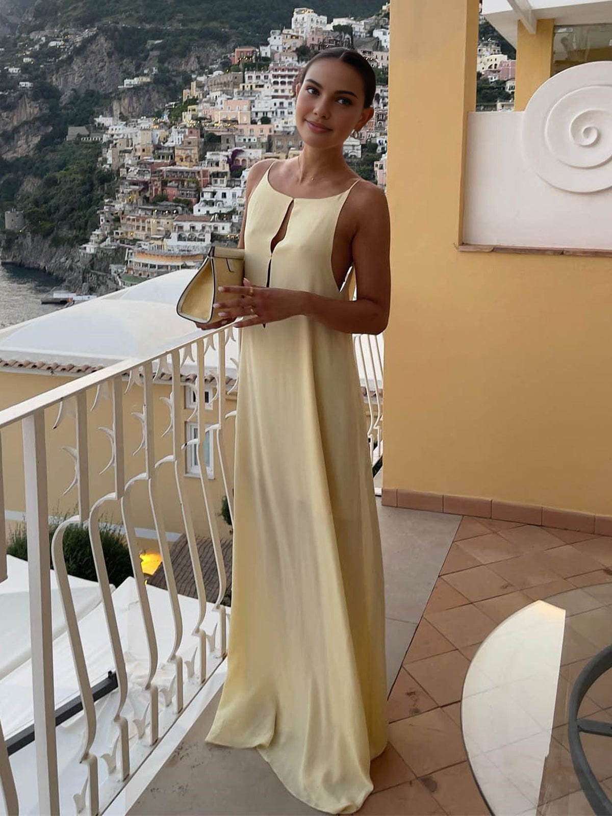 Women’s Elegant Backless Slip Maxi Dress