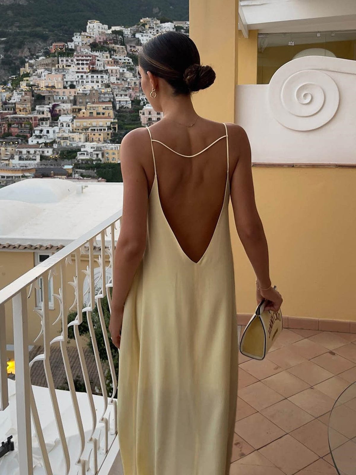 Women’s Elegant Backless Slip Maxi Dress