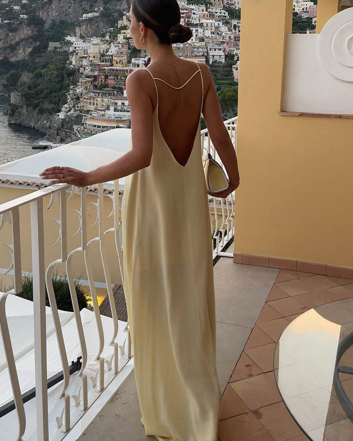 Women’s Elegant Backless Slip Maxi Dress