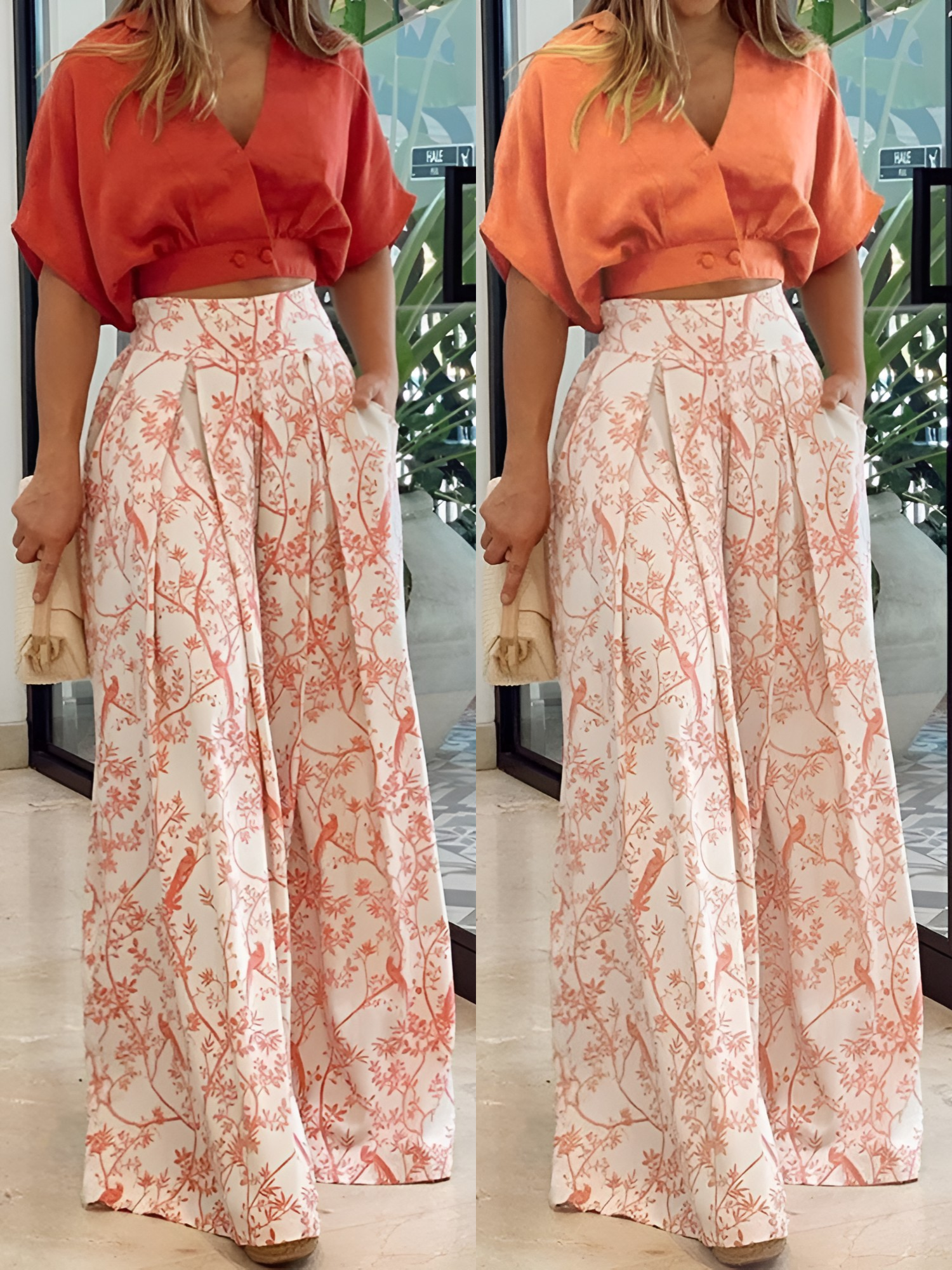 Women’s High-Waisted Wide Leg Pants with Elegant Flowing Fit