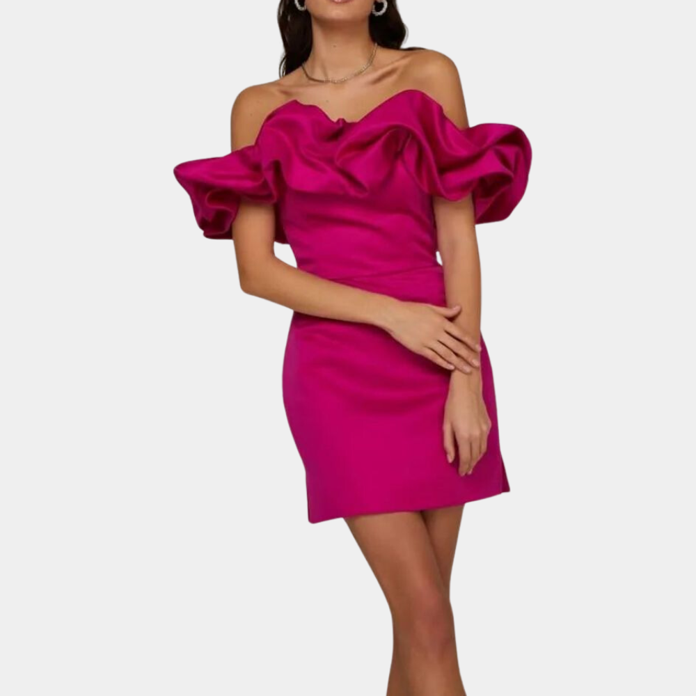 Women’s Off-Shoulder Puff Sleeve Mini Dress