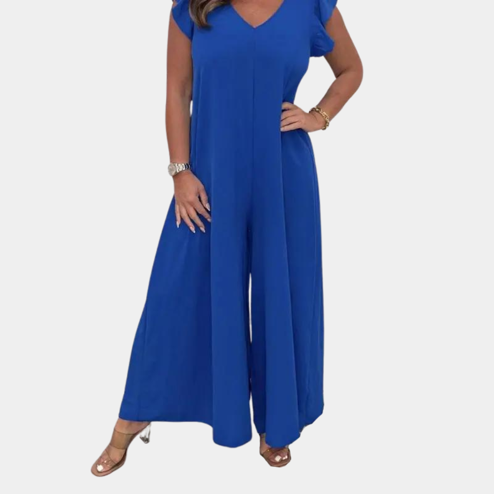 Women’s V-Neck Wide-Leg Jumpsuit