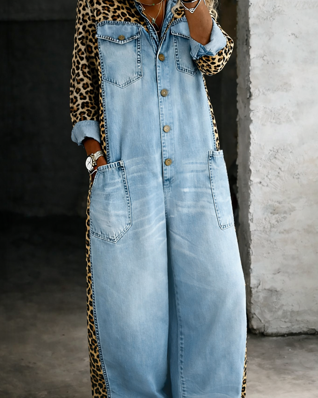 Amanda | One Piece Shirt Jumpsuit