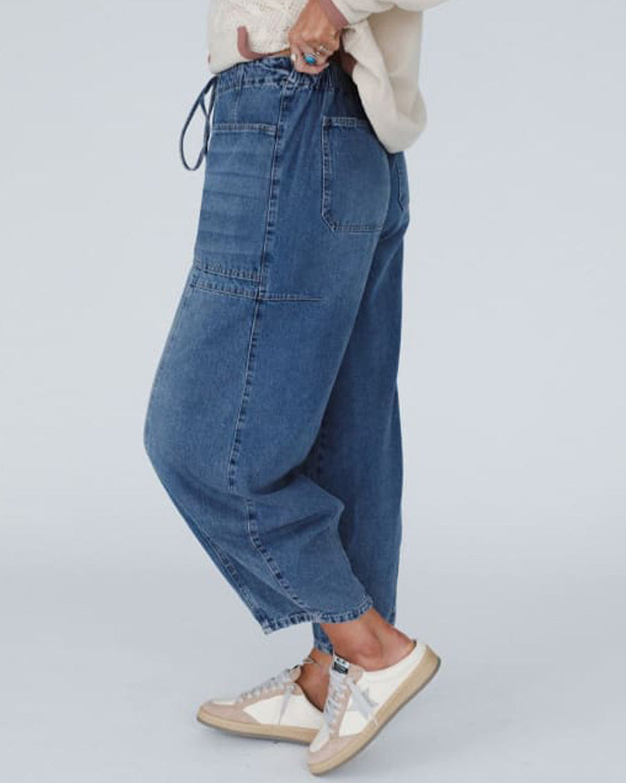 Loose-Fit Jeans with Drawstring – Comfortable Women's Jeans in Casual Look