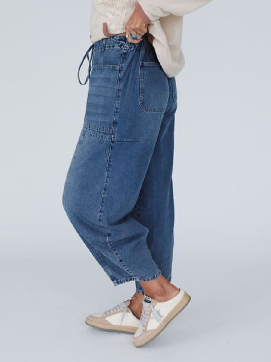 Loose-Fit Jeans with Drawstring – Comfortable Women's Jeans in Casual Look