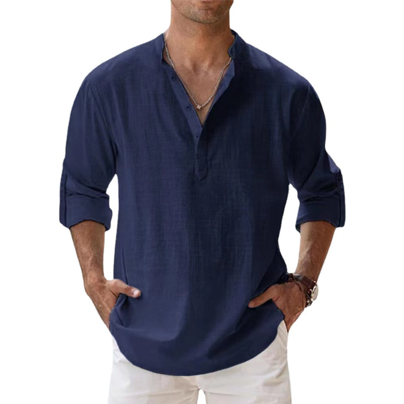 Men’s Lightweight Henley Long Sleeve Casual Shirt