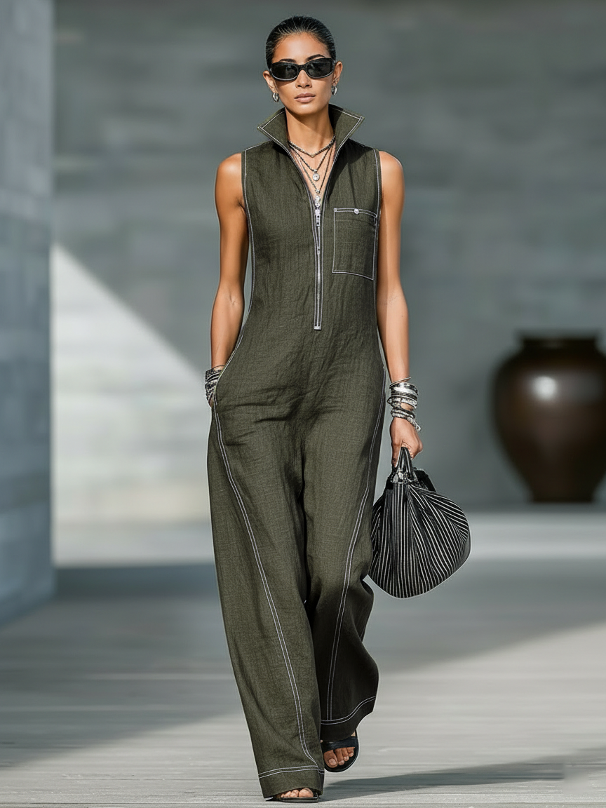 Sofia™ | Minimalist Sleeveless Overalls