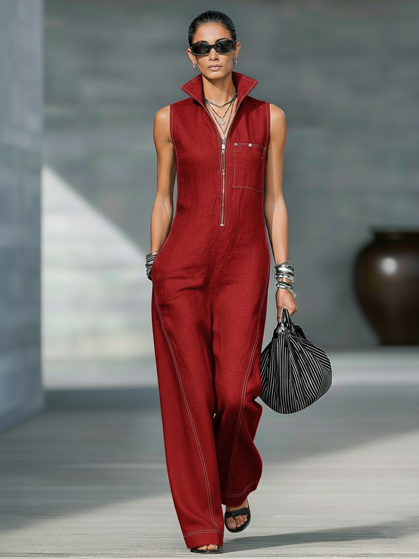 Sofia™ | Minimalist Sleeveless Overalls