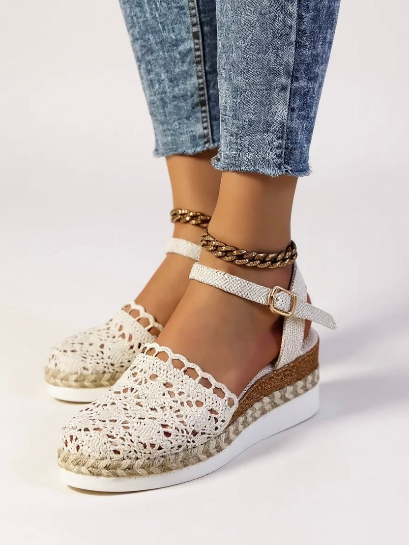 Blair | Women's Boho Wedge Espadrilles Ankle Strap Sandals