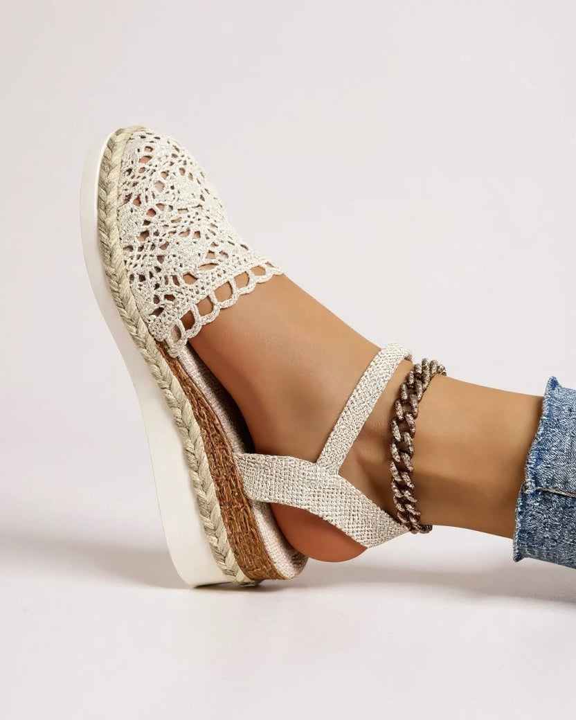 Blair | Women's Boho Wedge Espadrilles Ankle Strap Sandals