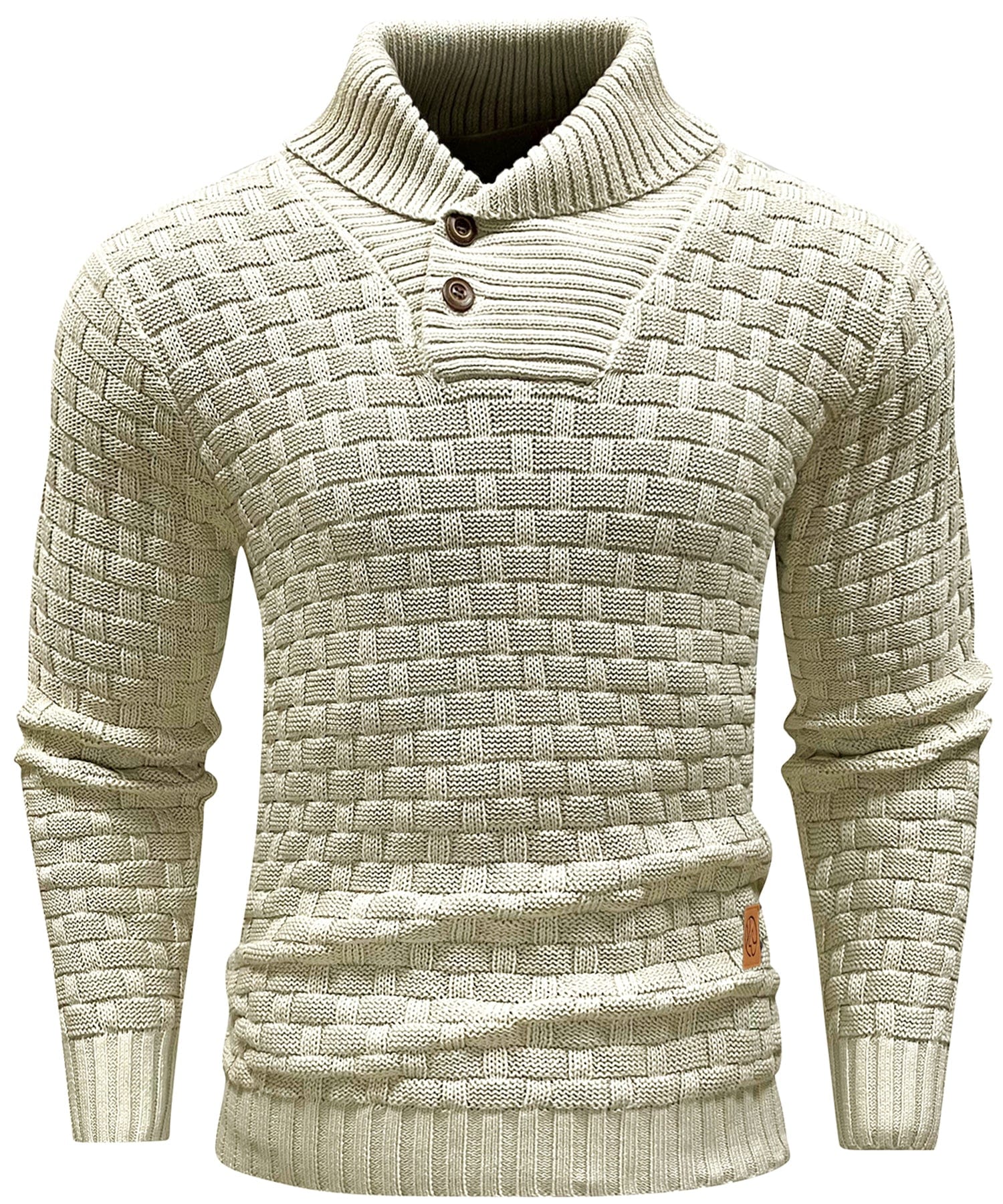 Men's Sweater | Thick Sweater with Collar and Buttons