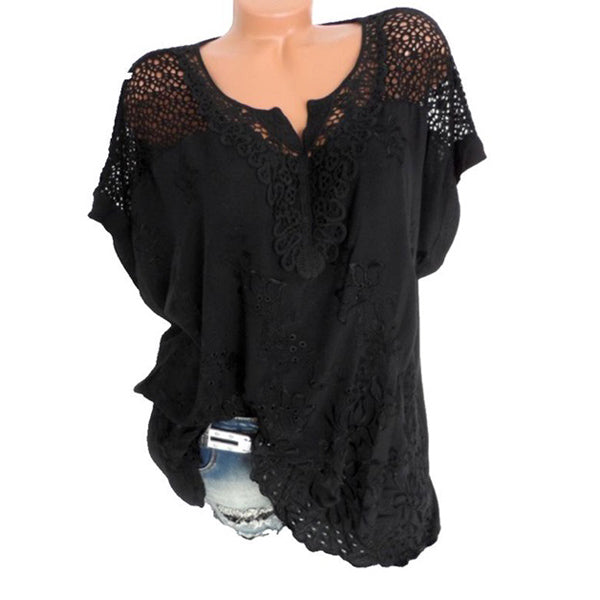 Althea™ | Short-Sleeve T-Shirt with Delicate Embroidery
