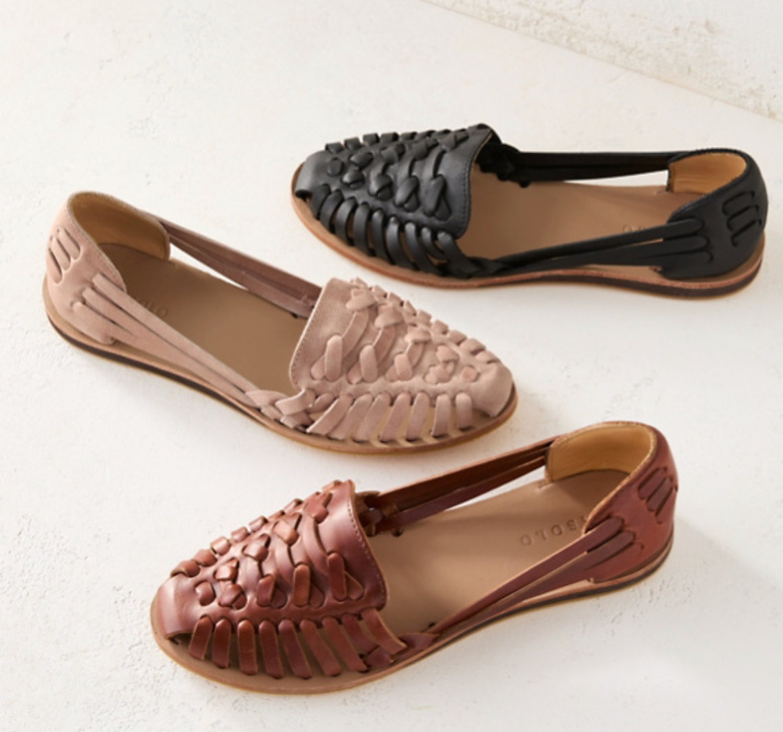 Women’s Woven Cut-Out Flat Sandals