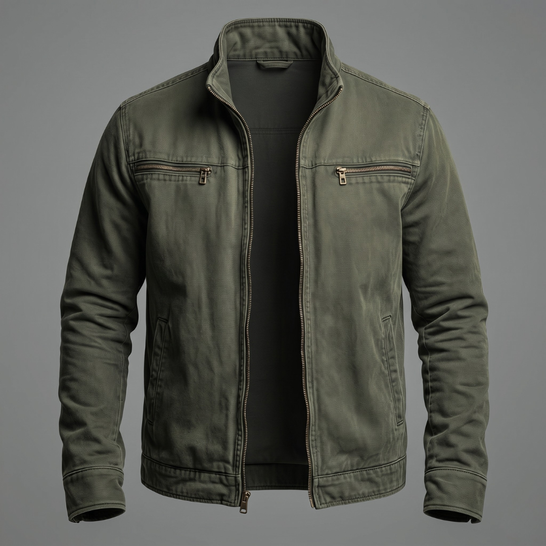 Cazel | Vintage Cotton Jacket with Zipper Closure