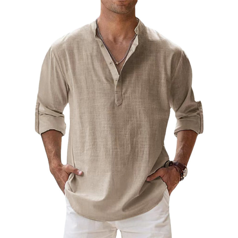 Men’s Lightweight Henley Long Sleeve Casual Shirt