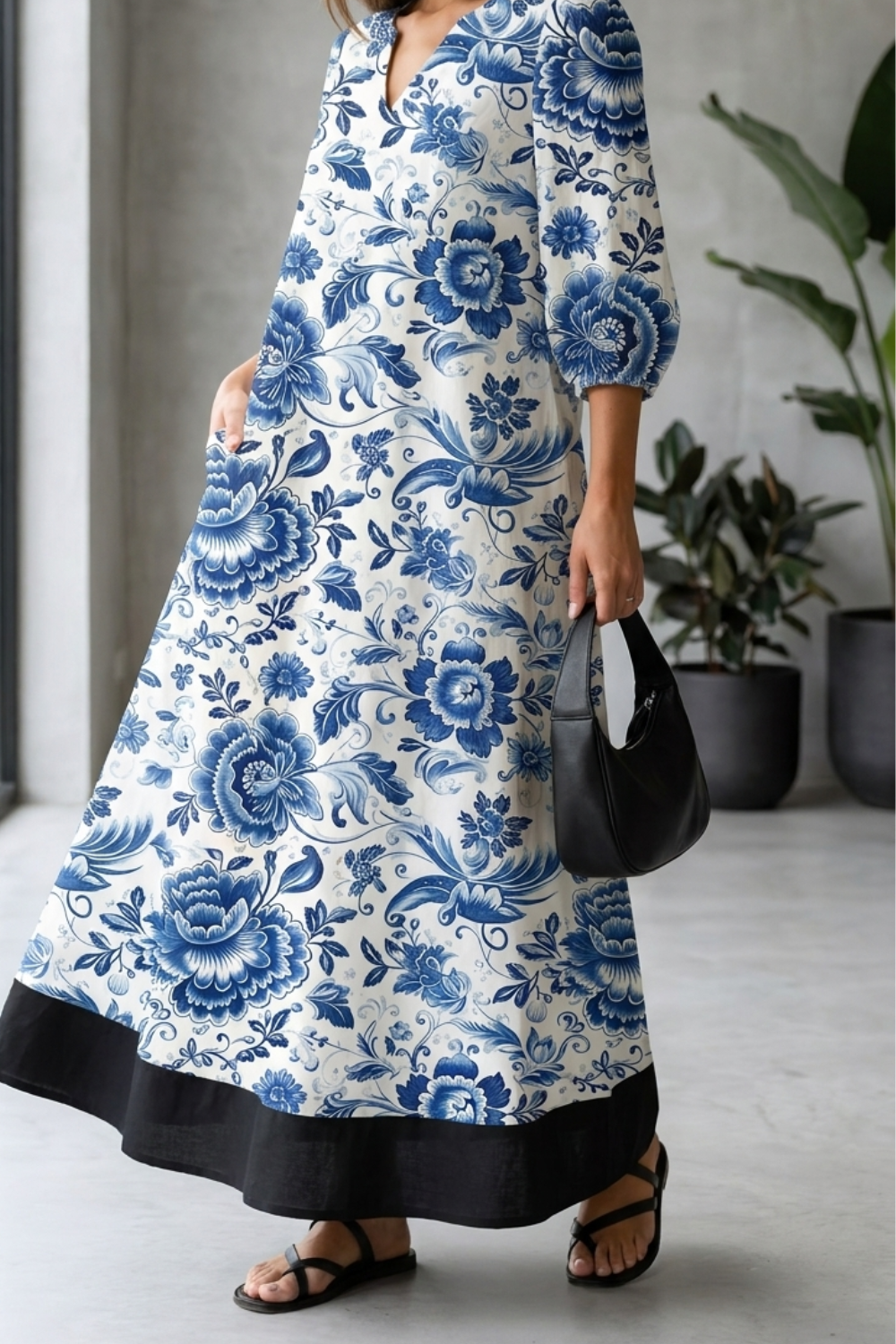 Elegant Dress with Mia Print