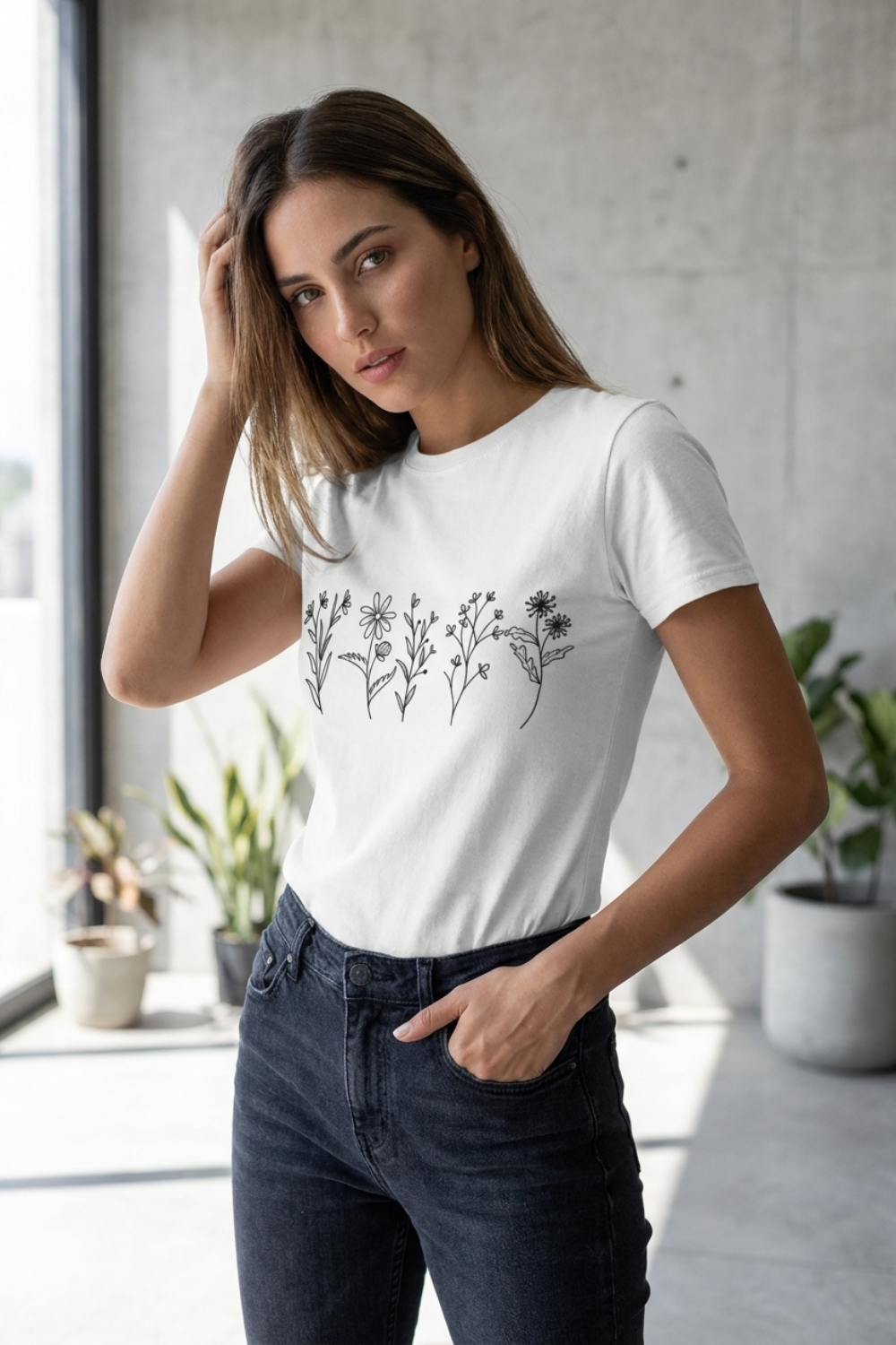 Casual Floral Print T-Shirt