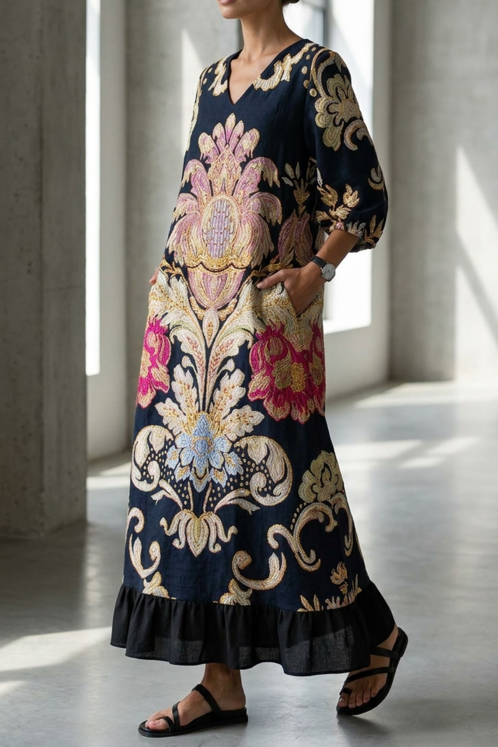 Elegant Print Dress Clara