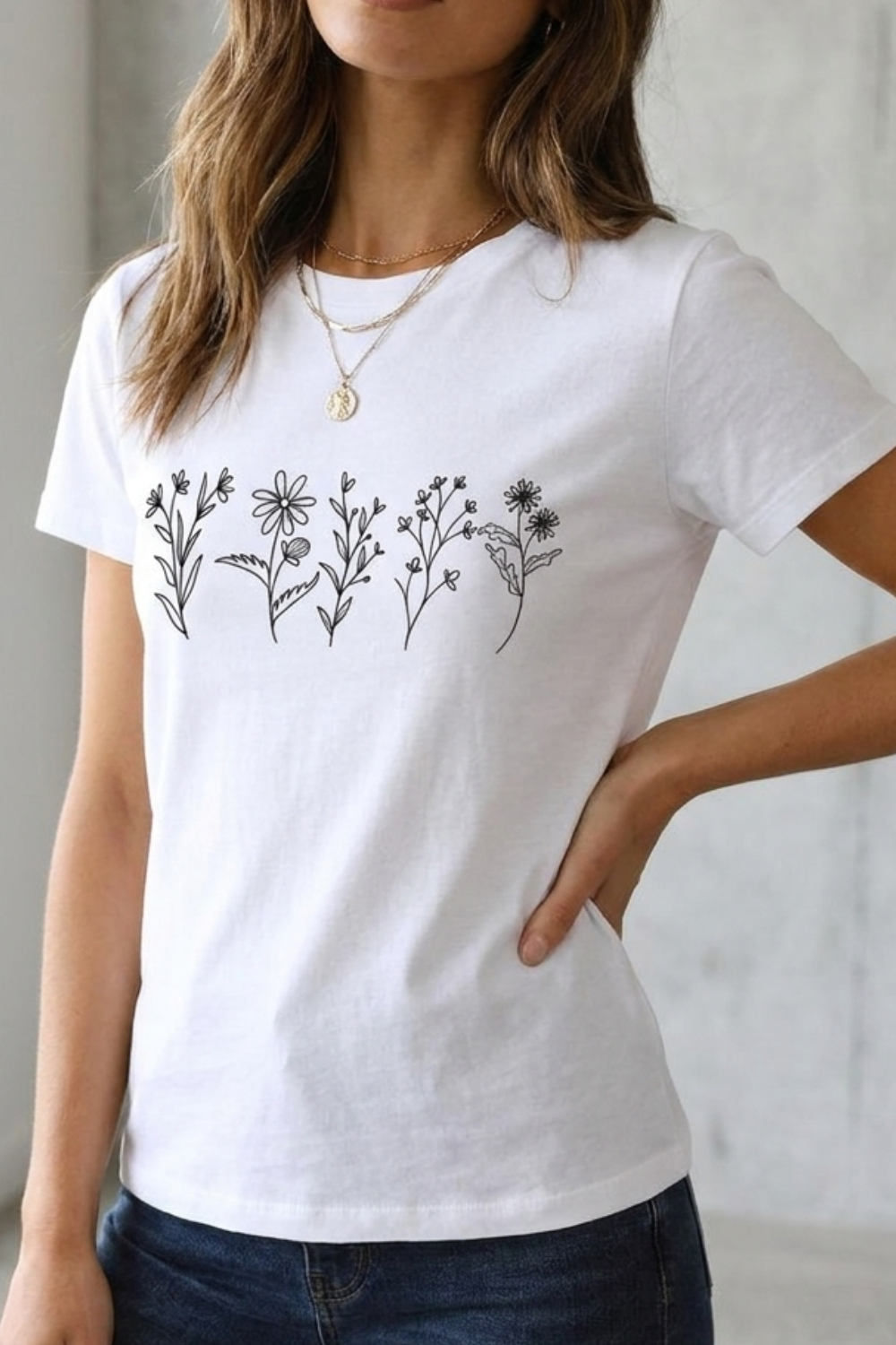 Casual Floral Print T-Shirt
