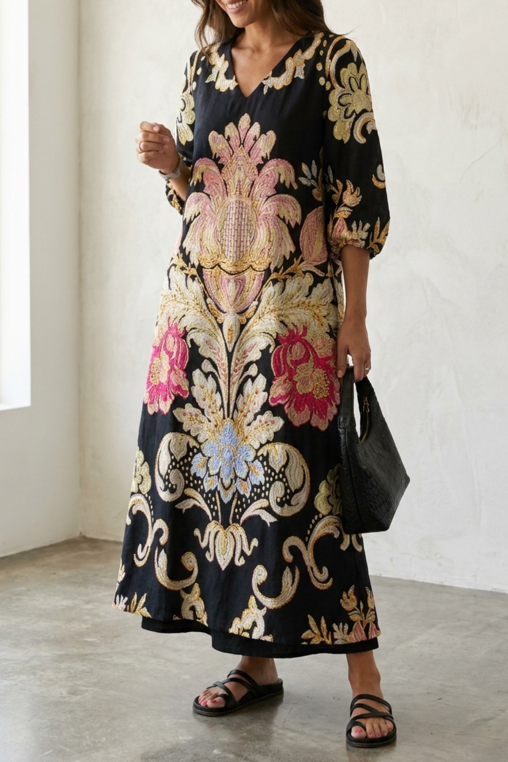 Elegant Print Dress Clara