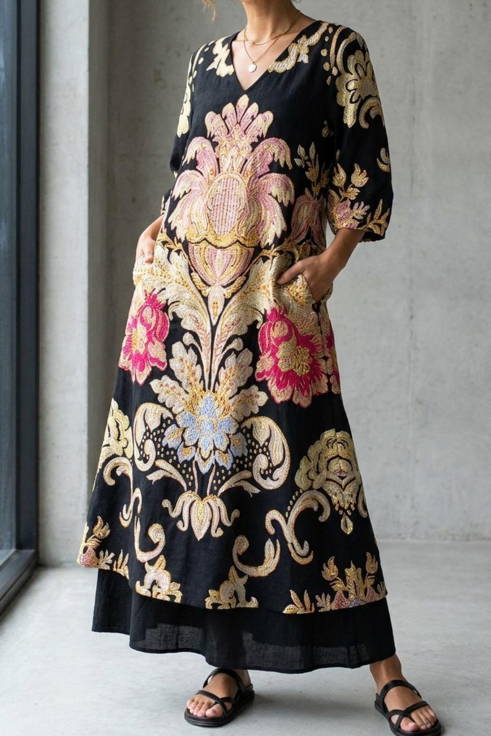 Elegant Print Dress Clara