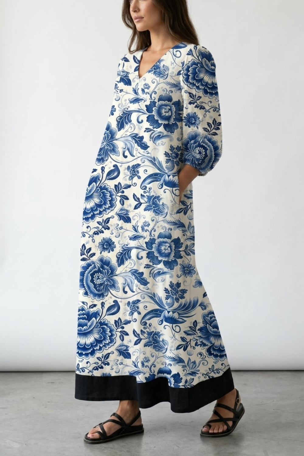Elegant Dress with Mia Print