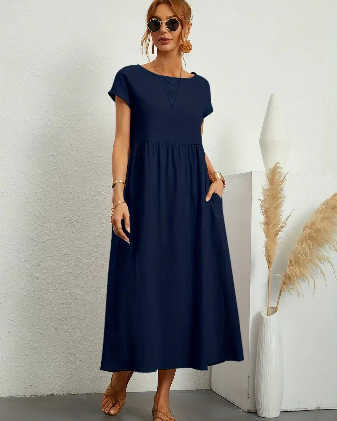 Gabrielle™ — Timeless Elegance Fluid Midi Dress