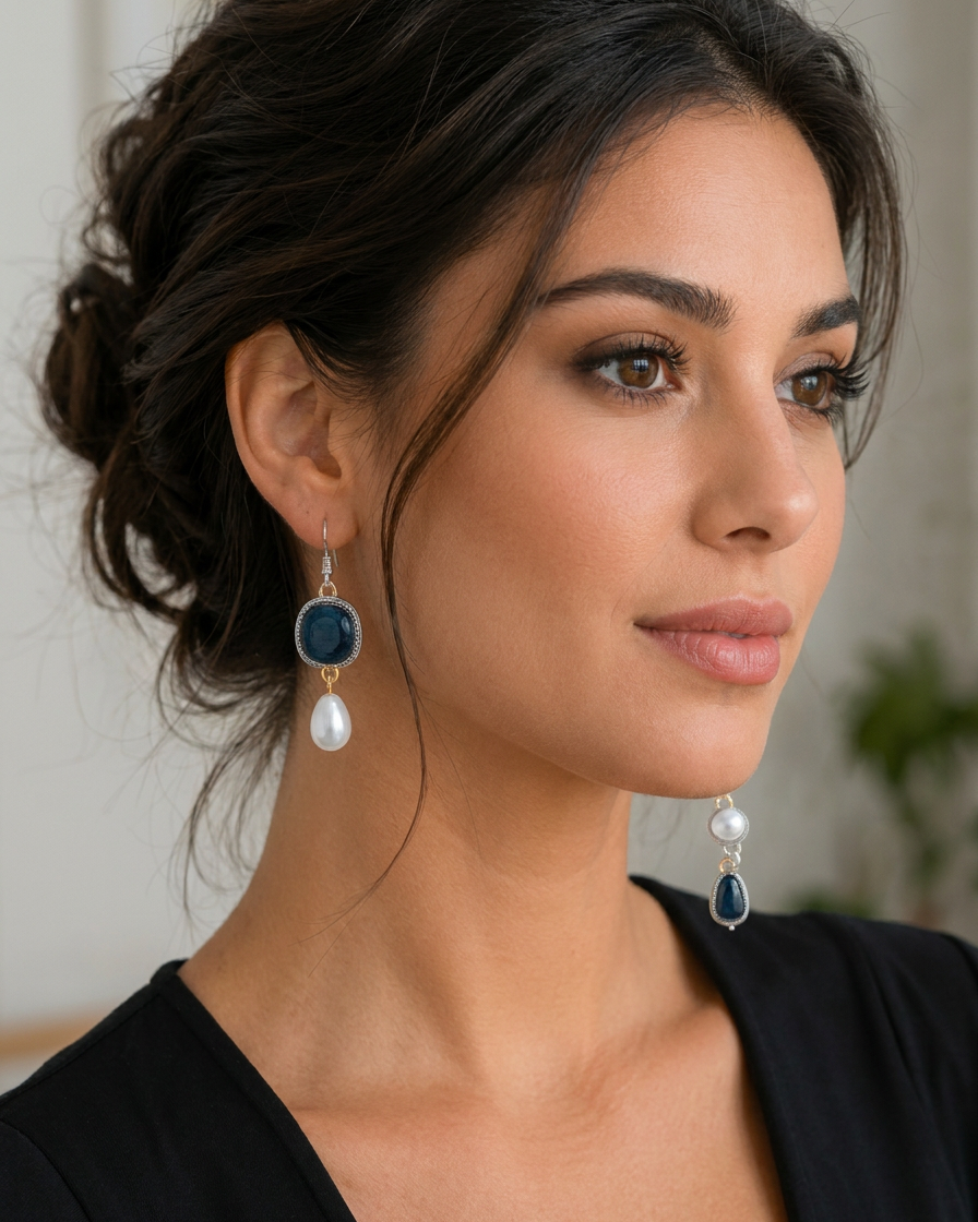 Aurora™ | Vintage Blue Stone Earrings