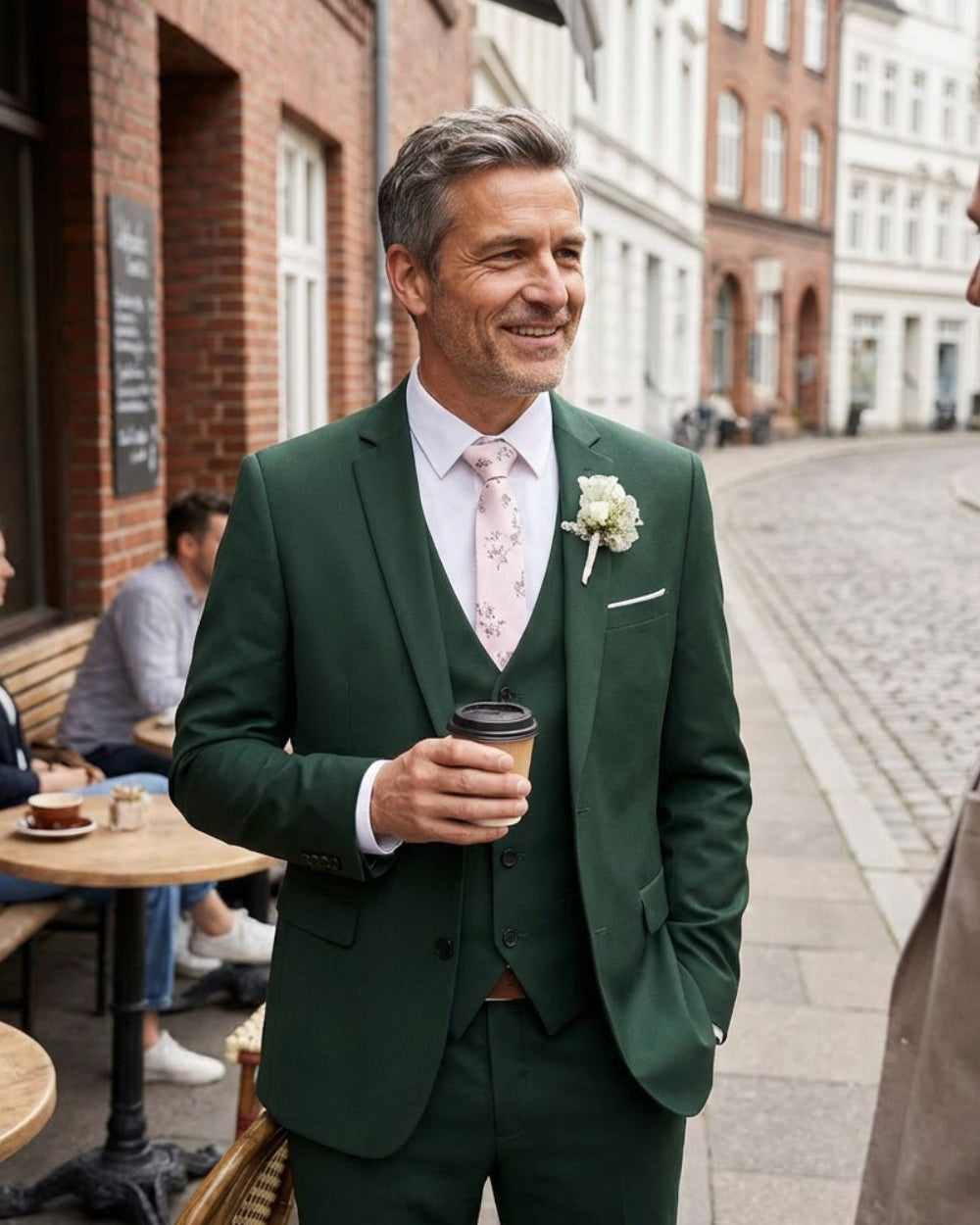 Men's 3-Piece Suit with Vest