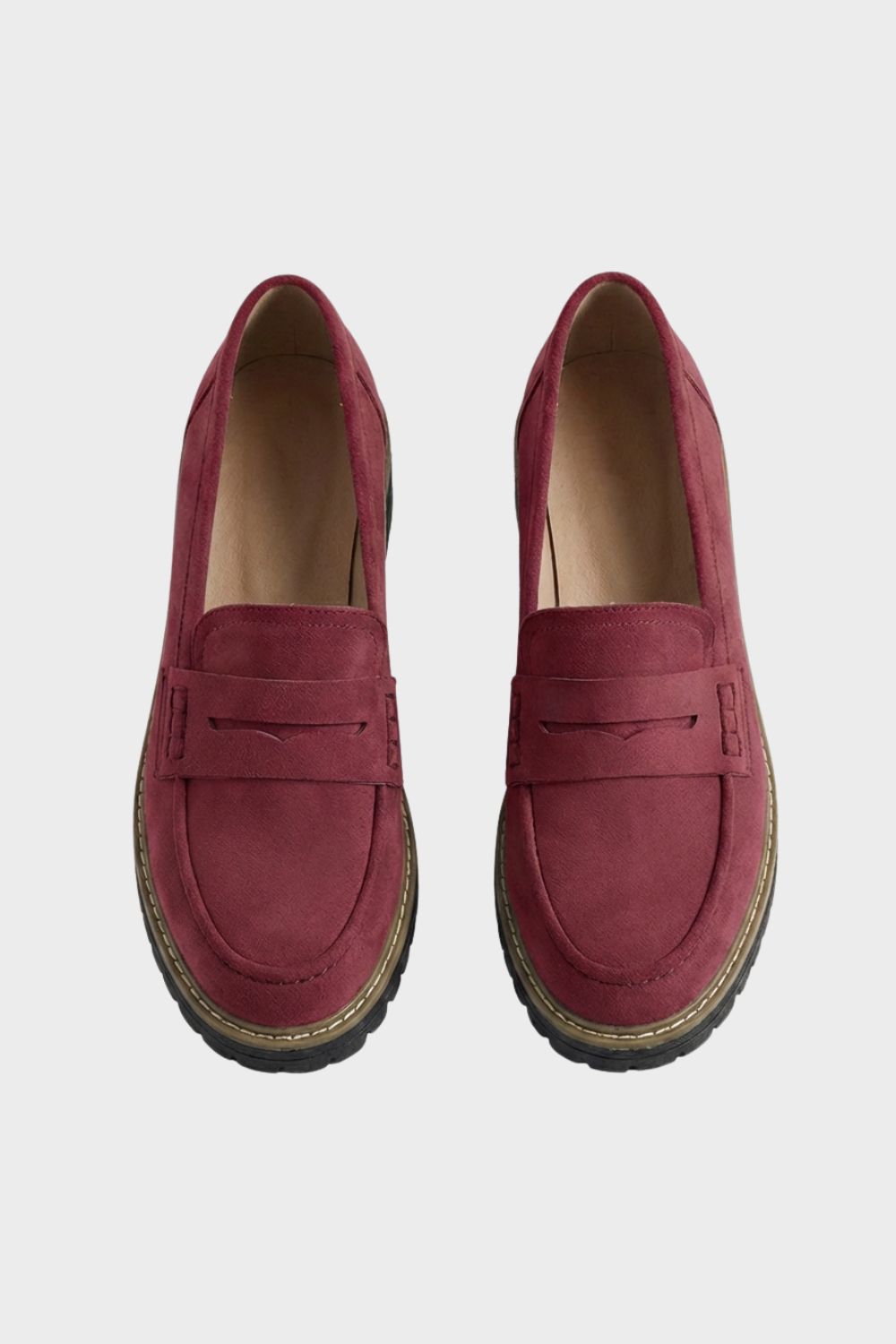 Women's Loafers with Profile Sole and Decorative Strap