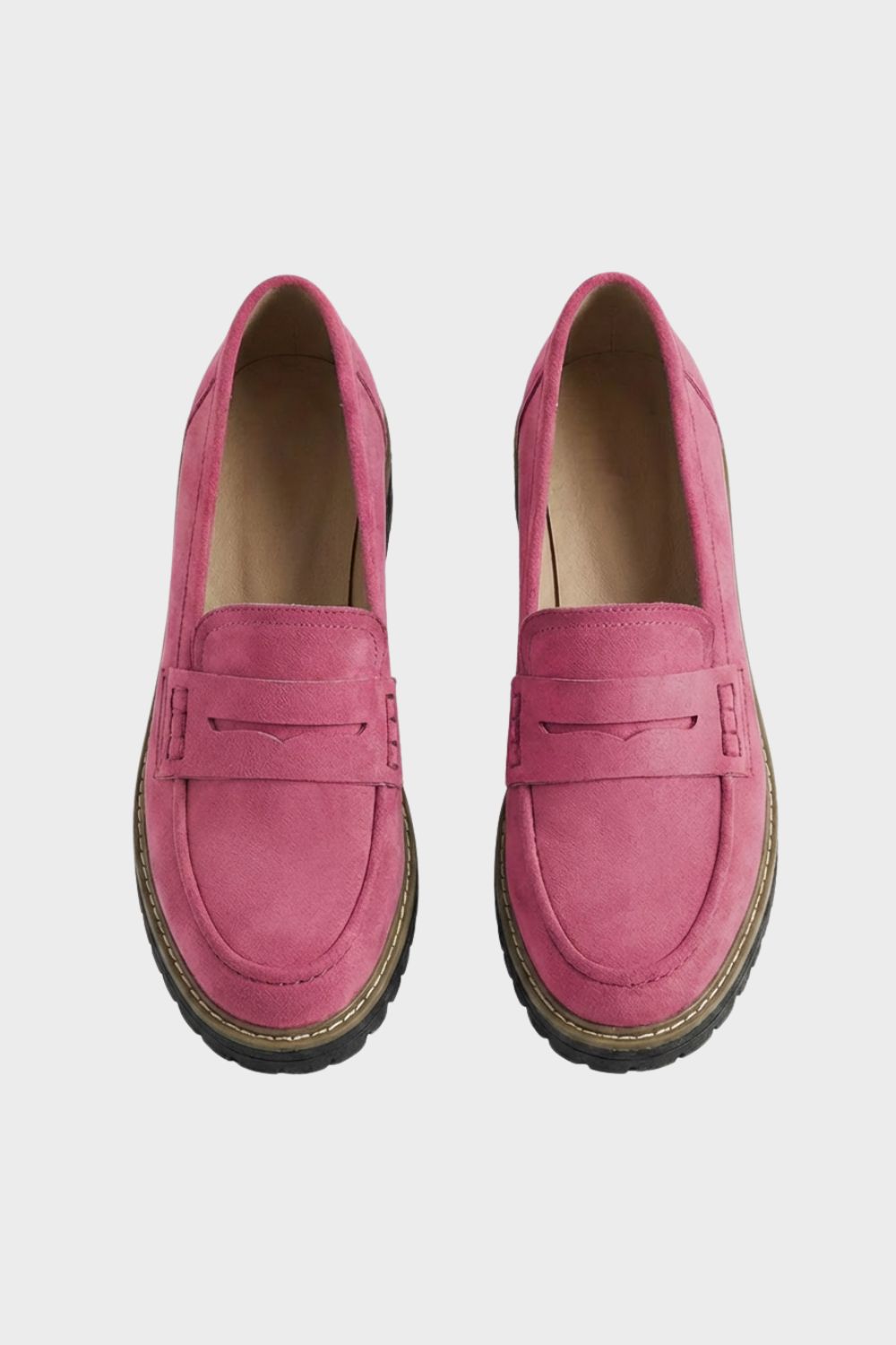Women's Loafers with Profile Sole and Decorative Strap