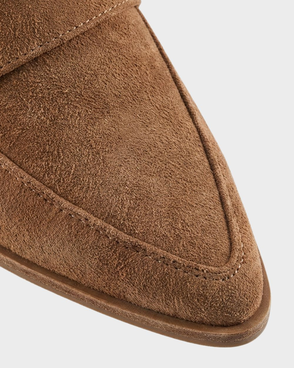 Penny Loafer Women’s Pointed Suede – Elegant Slippers with Heel