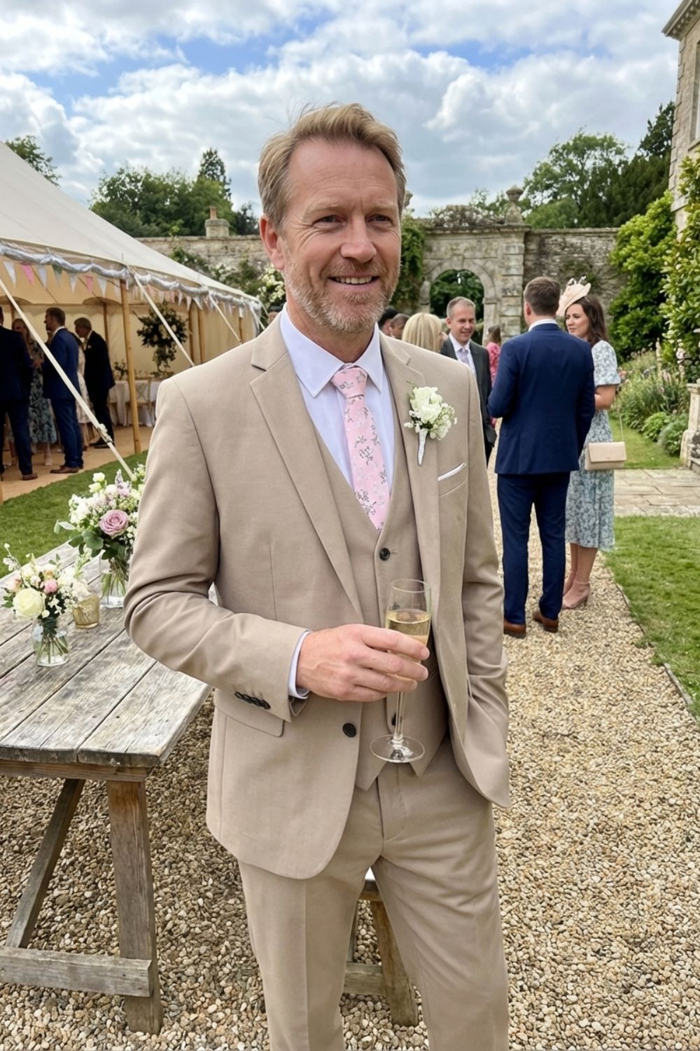 Men's 3-Piece Suit with Vest