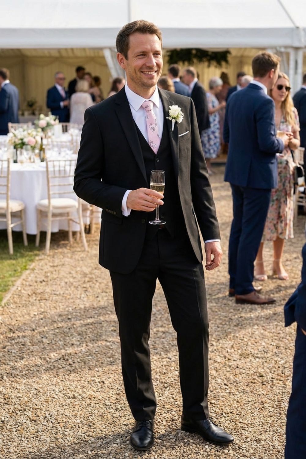 Men's 3-Piece Suit with Vest