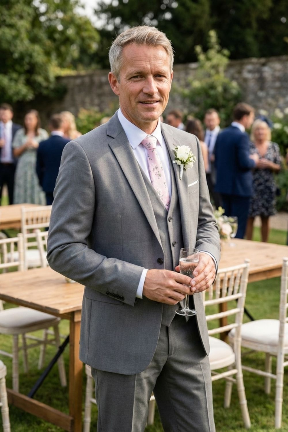 Men's 3-Piece Suit with Vest