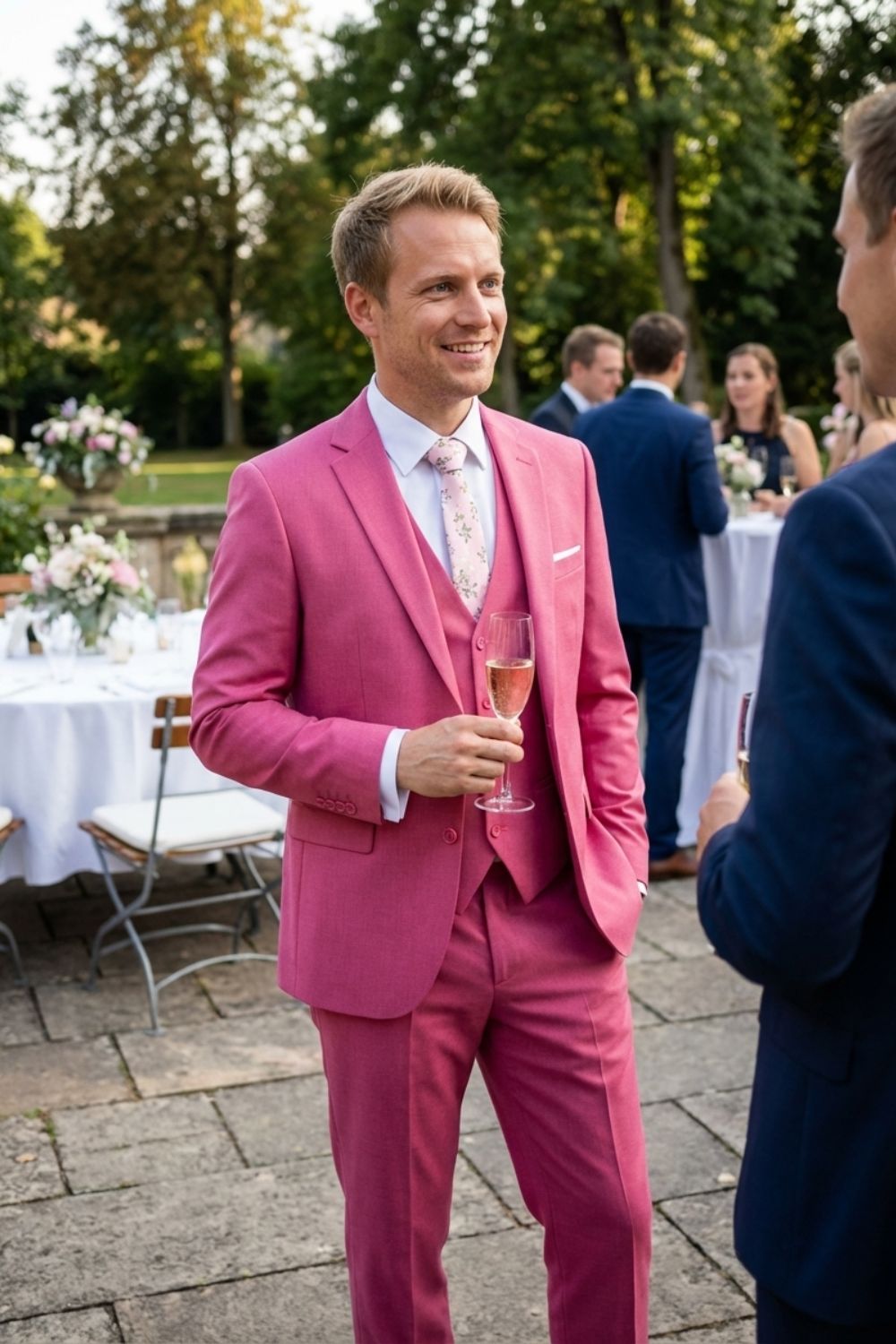 Men's 3-Piece Suit with Vest