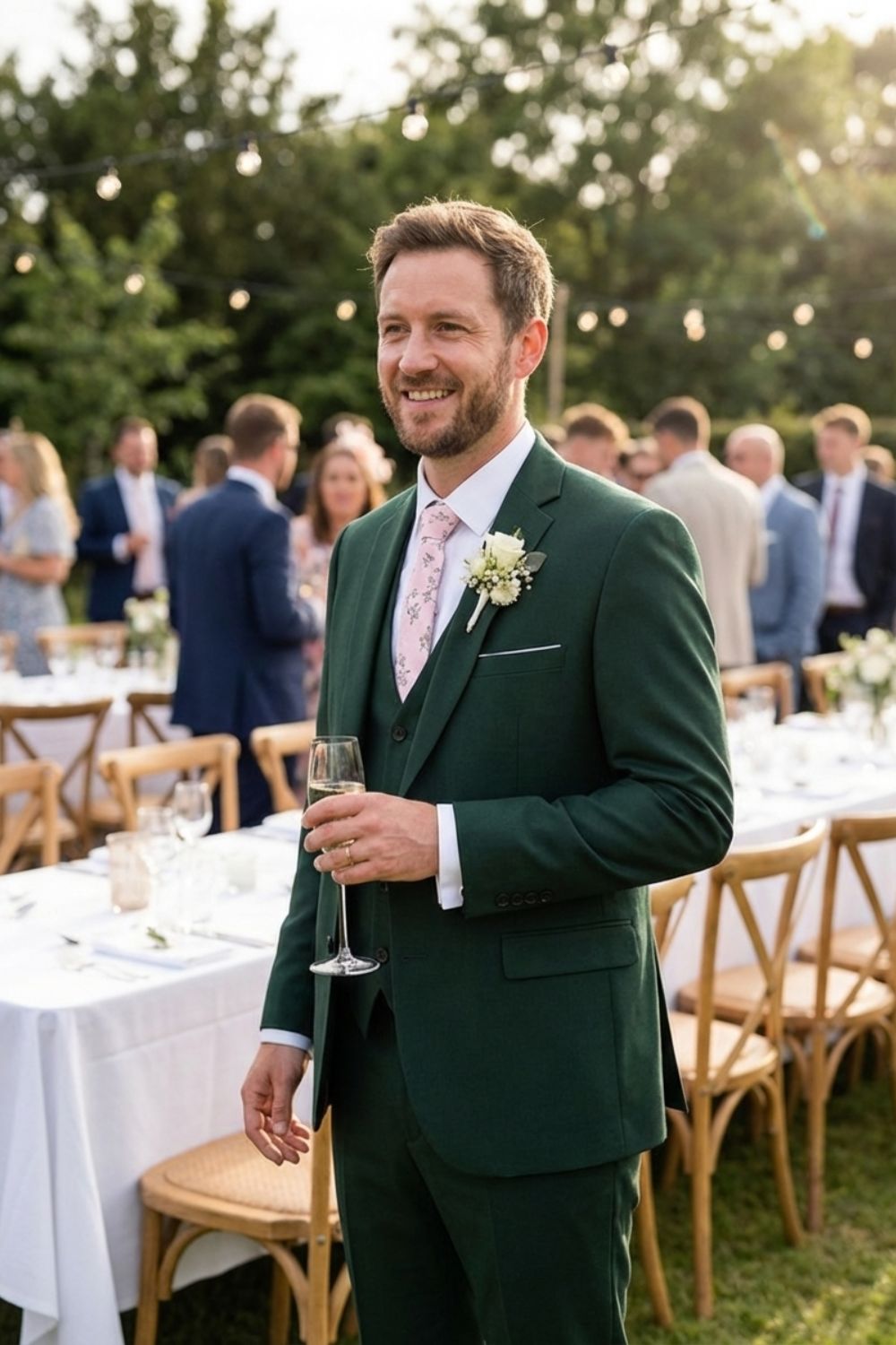 Men's 3-Piece Suit with Vest