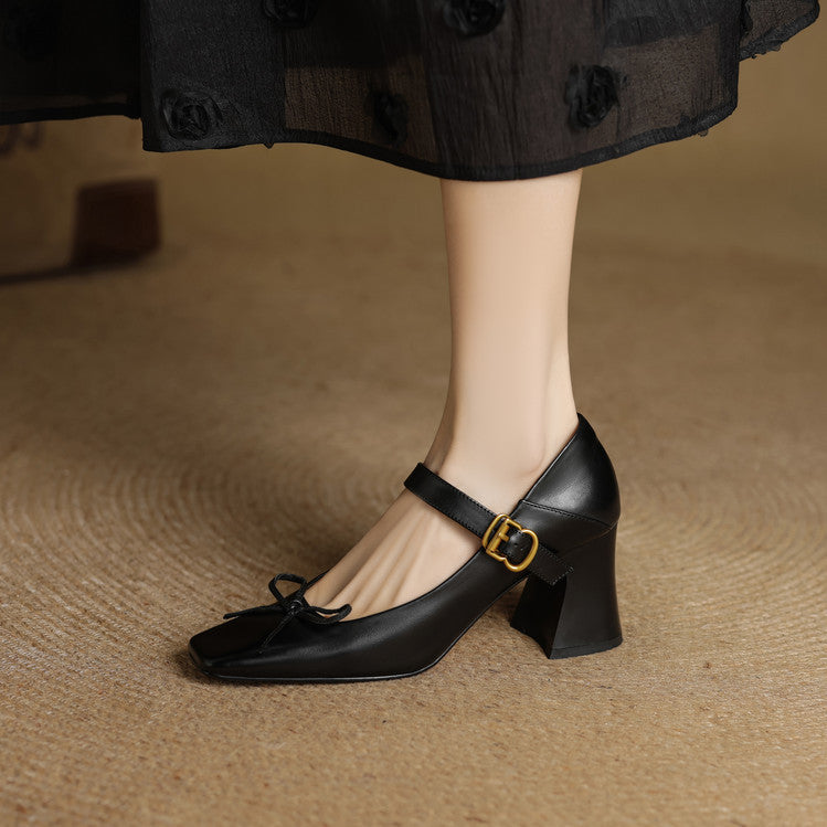 Emara Genuine Leather Heels