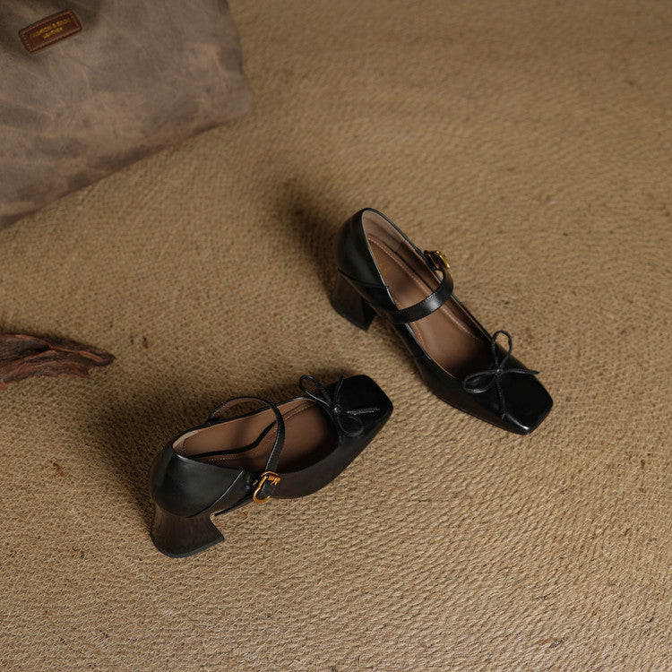 Emara Genuine Leather Heels