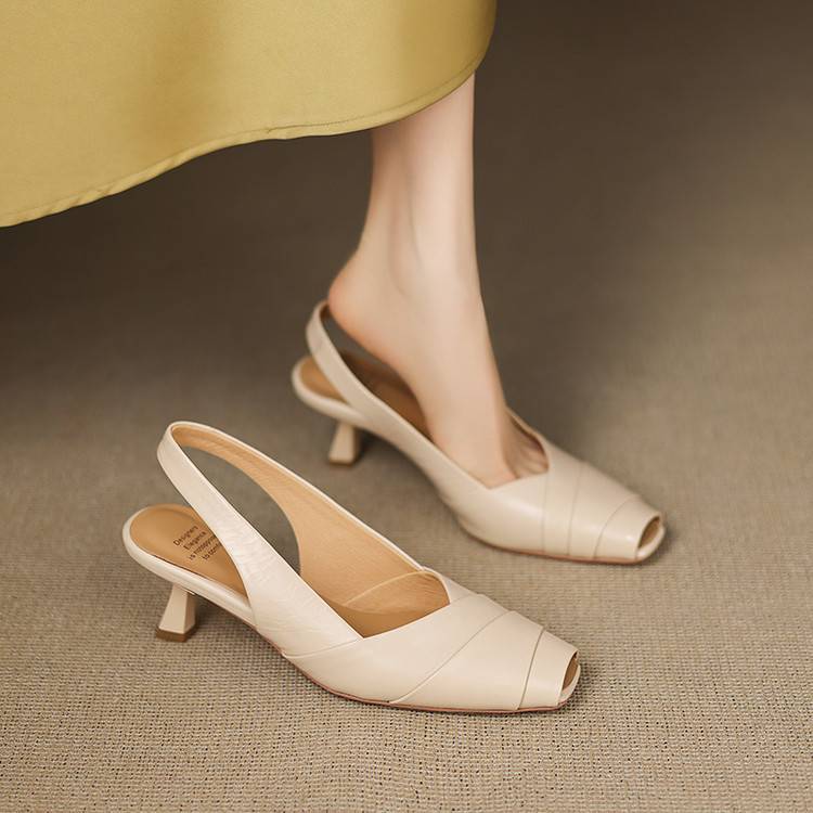 Zyke Genuine Leather Slingbacks