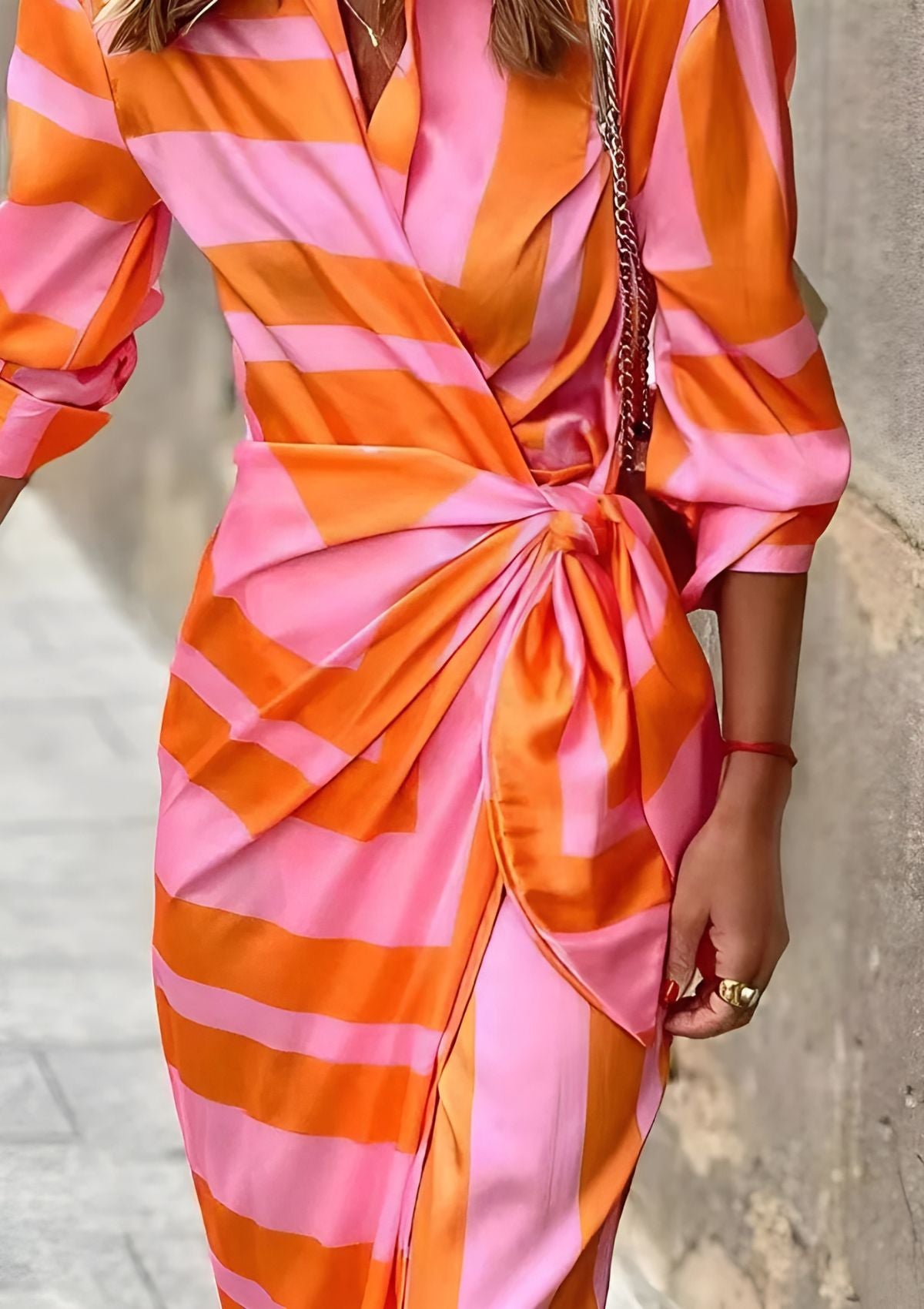 Tonya | Feminine Wrap Dress with Stylish Pattern