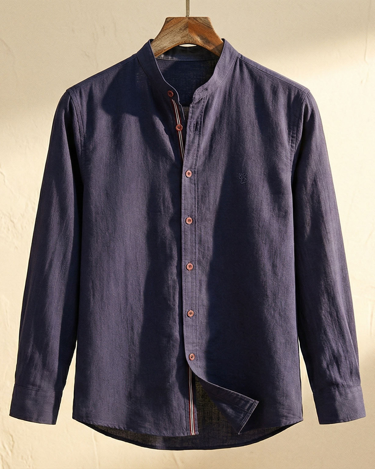 LAURENT MONACO | ELEGANT MAO COLLAR SHIRT FOR MEN