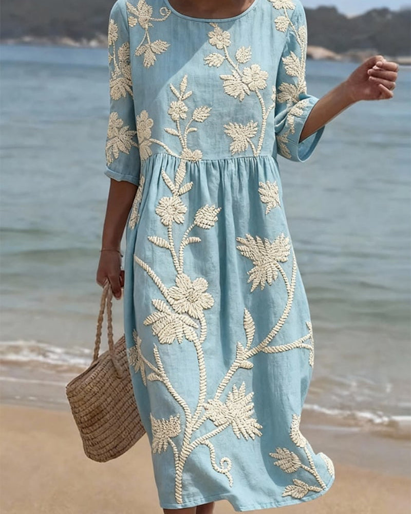 Raquel | Embroidered Vintage Dress